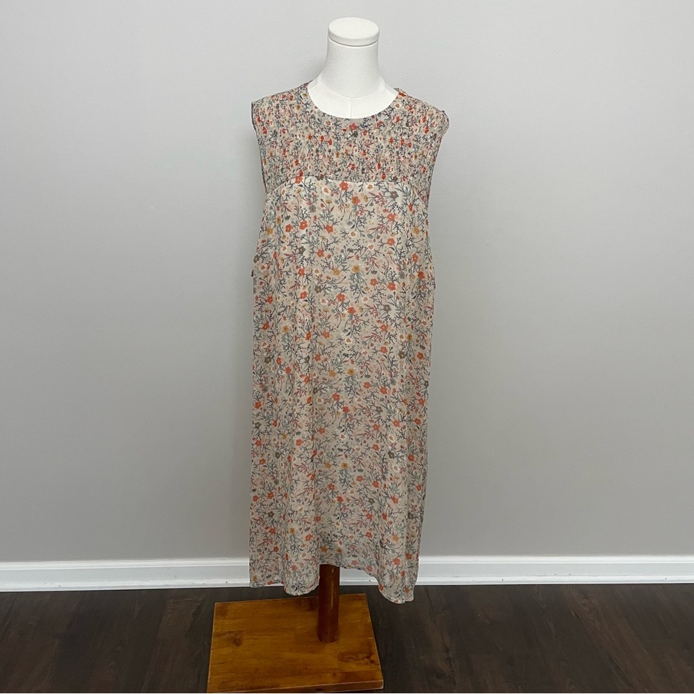 Massini Dress Shift Smocked Chest Sleeveless Boho Prairie Romantic Cottagcore